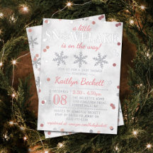 Little Snowflake Girls Winter Baby Shower Real