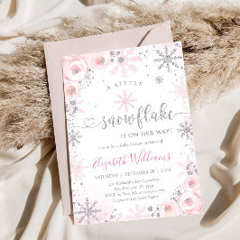 Little Snowflake Winter Baby Shower Invitation Einladung