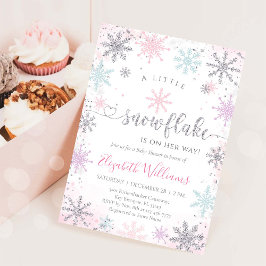 Little Snowflake Winter Baby Shower Invitation Einladung