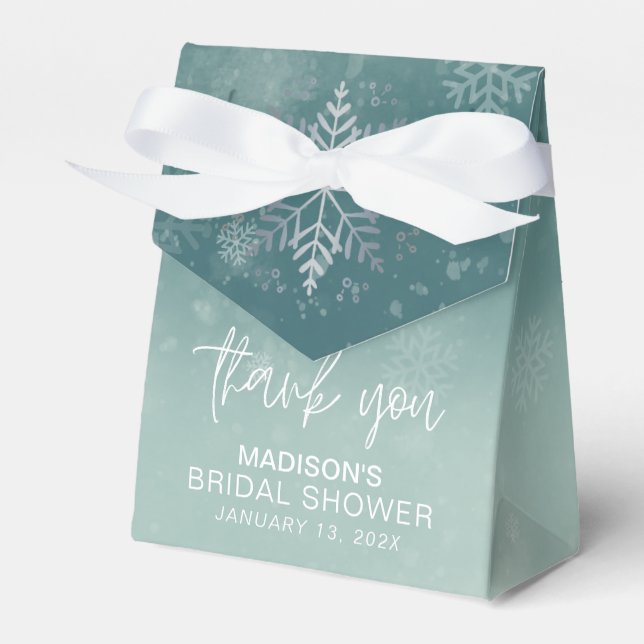 Little Snowflakes Brautparty Vielen Dank Geschenkschachtel (Vorderseite)