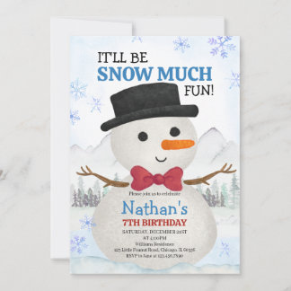 Little Snowman Birthday Einladung