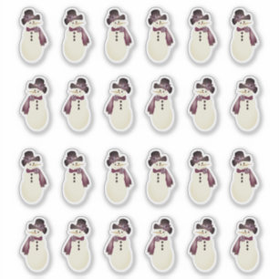 Little Snowman Label Sticker