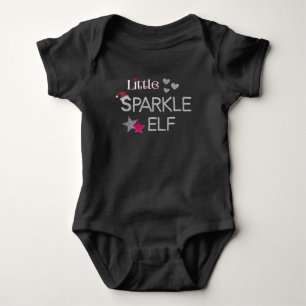 Little Sparkle Elf für Weihnachtskarosserieanzug Baby Strampler