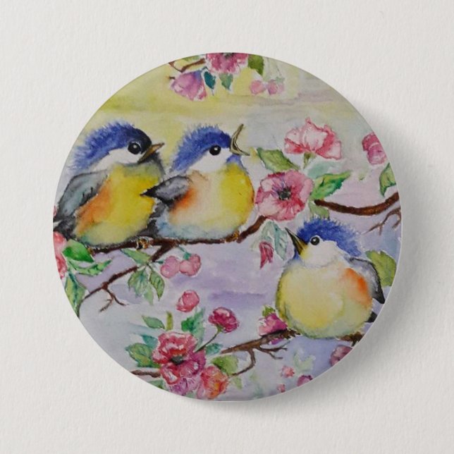 Little Sparrows Button - Painting (Vorderseite)