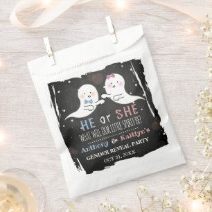 Little Spirit Halloween Ghosts Gender Reveal Party Geschenktütchen