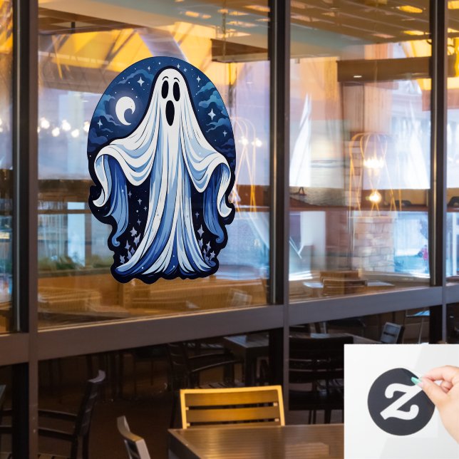 Little Spooky Ghost - Halloween 16 - Fan Fun Fensteraufkleber (Restaurantfenster)