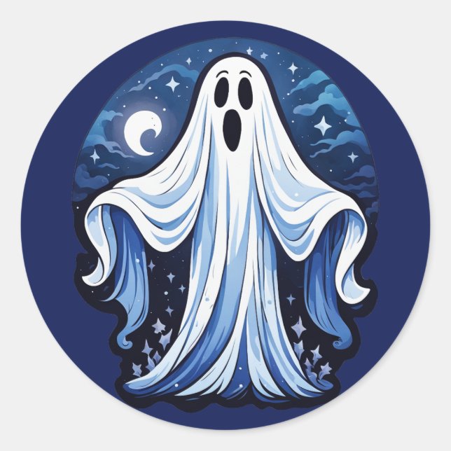 Little Spooky Ghost - Halloween 16 - Fan Fun Runder Aufkleber (Vorderseite)