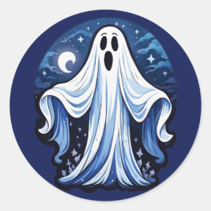 Little Spooky Ghost - Halloween 16 - Fan Fun Runder Aufkleber