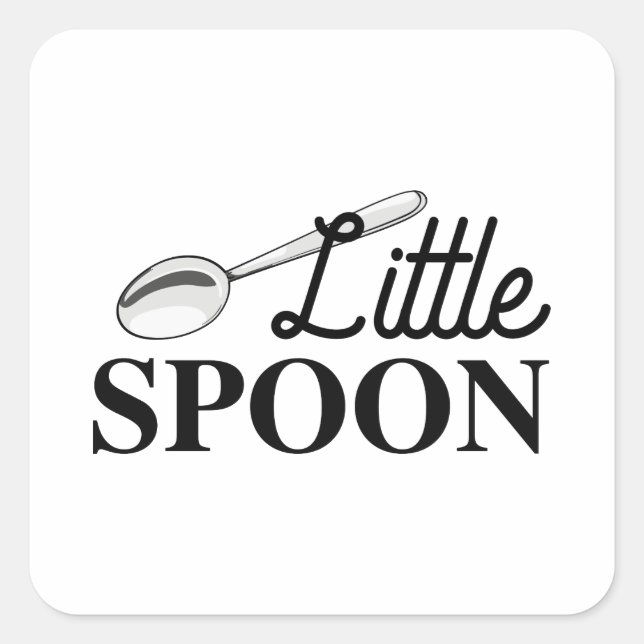 Little Spoon Quadratischer Aufkleber (Vorderseite)
