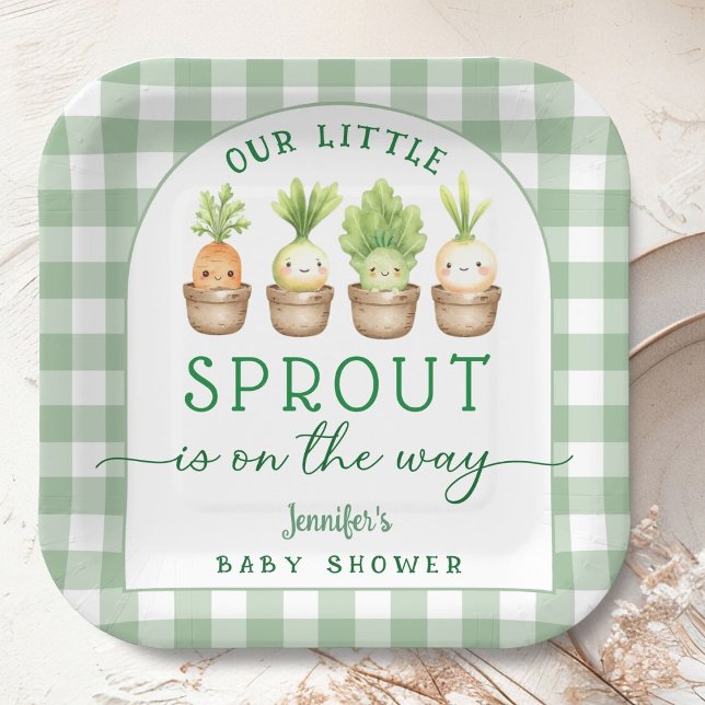 Little Sprout Baby Shower  Pappteller (Von Creator hochgeladen)