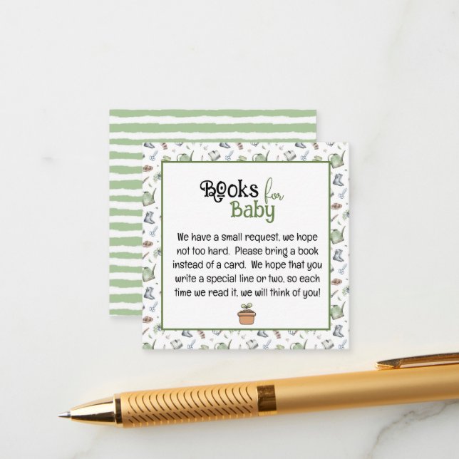 Little Sprout Books for Baby Enclosure Card Begleitkarte (Vorderseite/Rückseite Beispiel)