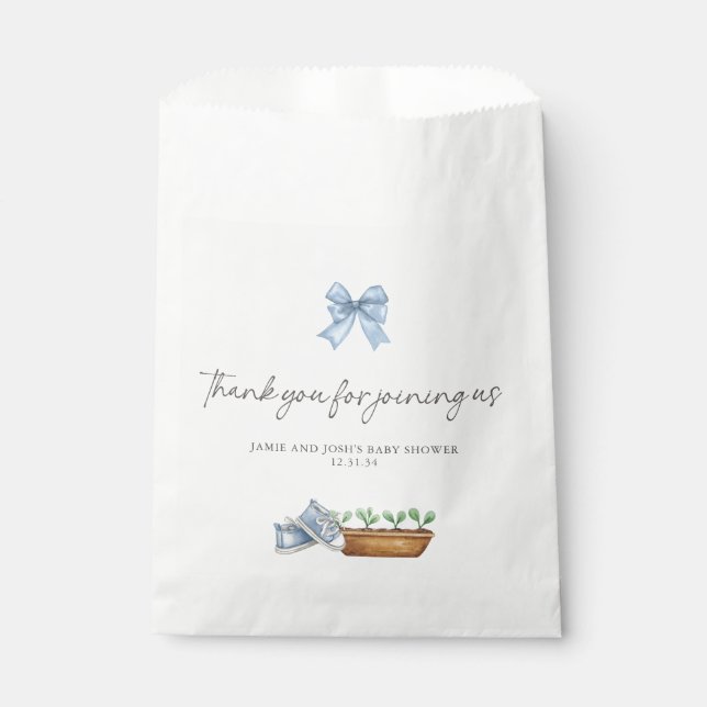Little Sprout Garden Baby Dusche Gastgeschenk Tasc Geschenktütchen (Vorderseite)