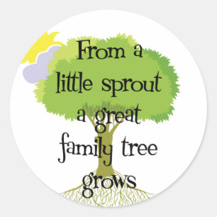 Little Sprout Runder Aufkleber