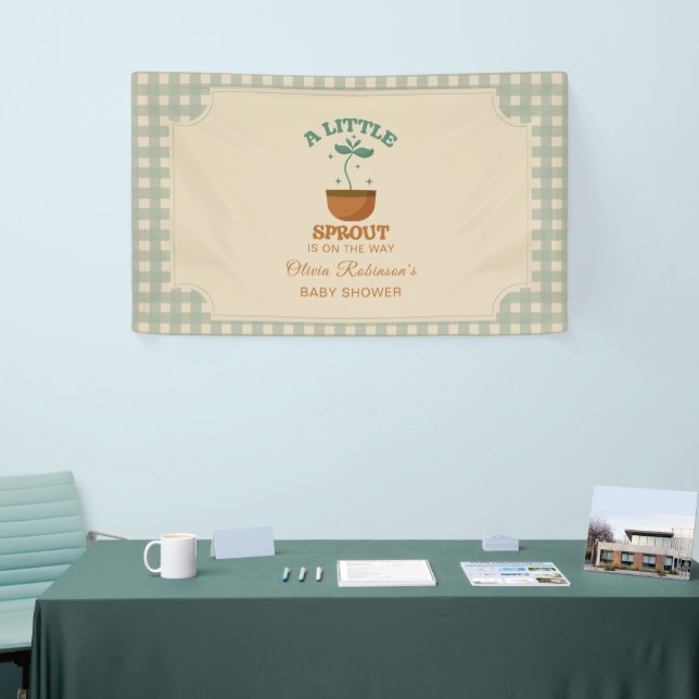 Little Sprouts Garden Party Babydusche Banner (Messeveranstaltung)