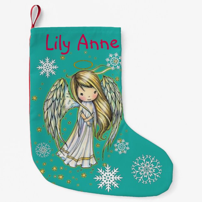 Little Star Angel Weihnachtszeit Strumpf Personali Kleiner Weihnachtsstrumpf (Vorderseite)