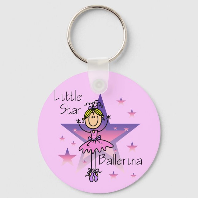 Little Star Ballerina - Blond Hair Schlüsselanhänger (Vorderseite)
