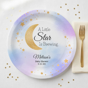 Little Star braut einen träumerischen Baby Shower Pappteller