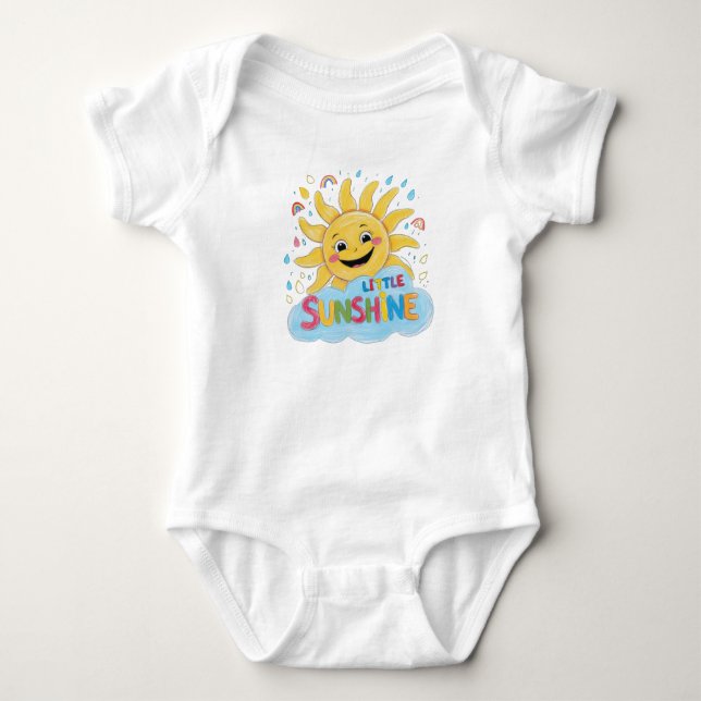 Little Star Crayon Style Kissen und Krone Baby Strampler (Vorderseite)