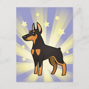 Little Star Doberman Pinscher (spitze Ohren) Postkarte