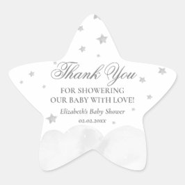 Little Star Gray Baby Dusche Vielen Dank Star Stic Stern-Aufkleber
