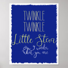Little Star Silver und Wolken Poster