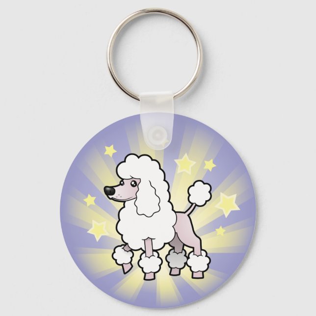 Little Star Standard/Miniatur/Spielzeug Poodle Sho Schlüsselanhänger (Vorderseite)