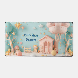 Little Steps Daycare Pastel Greenery Personalized Schreibtischunterlage