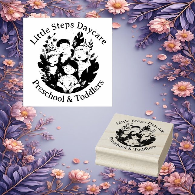 Little Steps Daycare Preschool And Toddlers Custom Gummistempel (Little Steps Daycare Preschool And Toddlers Custom Rubber Stamp)