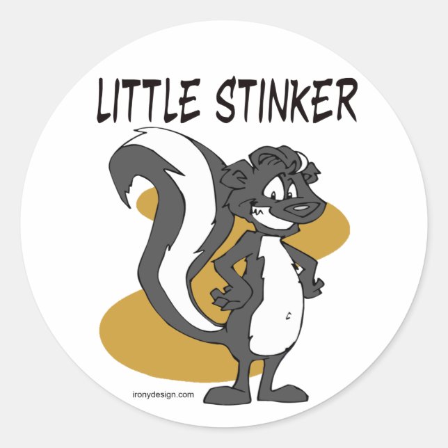 Little Stinker Runder Aufkleber (Vorderseite)
