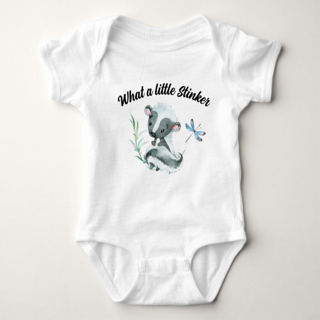Little Stinker Skunk Animal Baby Bodysuit Strampler (Vorderseite)