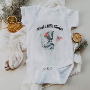 Little Stinker Skunk Girl Animal Baby Bodysuit Strampler