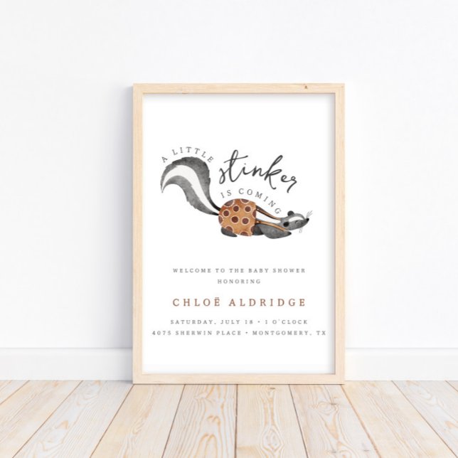 Little Stinker Woodland Animal Welcome Sign Poster (Von Creator hochgeladen)