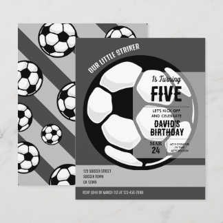 Little Striker Soccer Budget Geburtstagseinladung