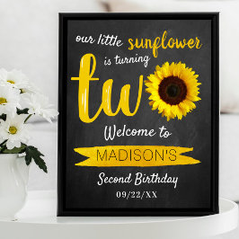 Little Sunflower 2e Affiche de bienvenue d'anniver