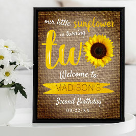 Little Sunflower 2e Affiche de bienvenue d'anniver