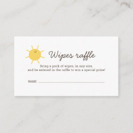 Little Sunshine Baby Dusche Wipes Raffle Begleitkarte