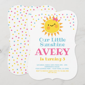 Little Sunshine Birthday Einladung
