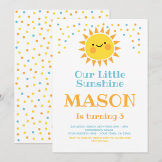 Little Sunshine Birthday Einladung