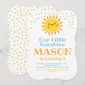 Little Sunshine Birthday Einladung