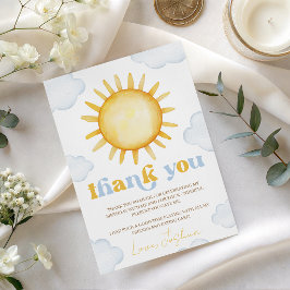 Little Sunshine Birthday Thank You Card Einladung