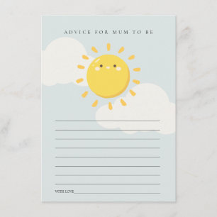Little Sunshine Blue Ratschlag für Mum Baby Shower Begleitkarte