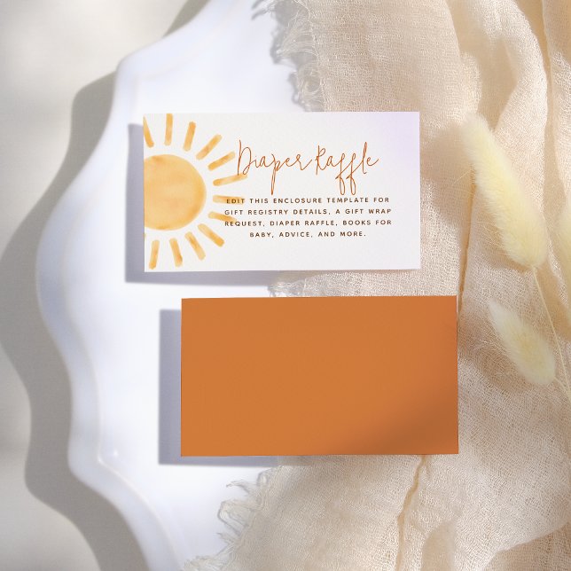 Little Sunshine Boho Gender Neutral Baby Dusche Begleitkarte (Von Creator hochgeladen)