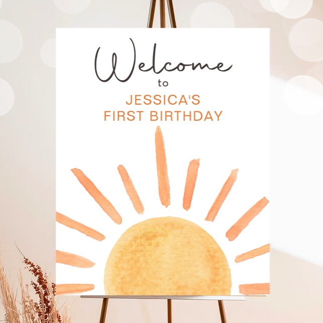 Little Sunshine Girl Boho Sun Geburtstag Willkomme Poster (Von Creator hochgeladen)