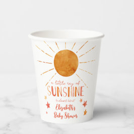Little Sunshine Girl Whimsical Baby Dusche Pappbecher