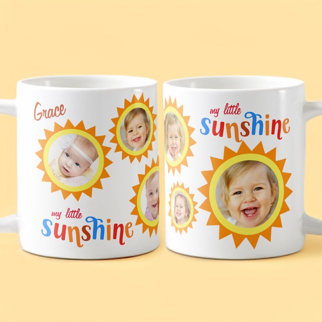 Little Sunshine Milestone Baby Foto Kaffeetasse (Little Sunshine Milestone Baby Photo Coffee Mug)