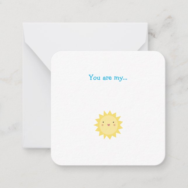 Little Sunshine Mini Danke Note Card Mitteilungskarte (Vorderseite)