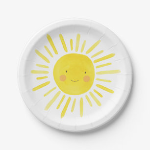 Little Sunshine Party Yellow Sun Pappteller