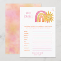 Little Sunshine |Rainbow Baby Shooting Word Scramb