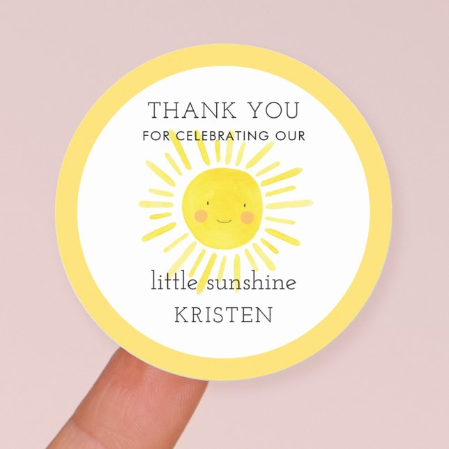 Little Sunshine Vielen Dank Runder Aufkleber (Von Creator hochgeladen)