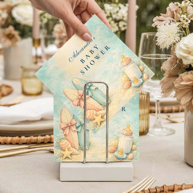 Little Surfer Baby Shower Serviette (Von Creator hochgeladen)